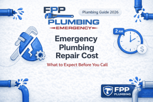 Emergency plumbing repair cost guide 2026 by FPP Plumbing
