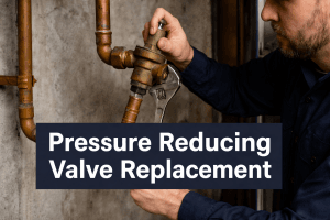 Pressure reducing valve replacement on a residential water line in North Texas