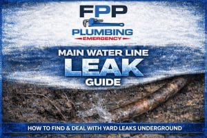 main water line leak in yard copper pipe underground