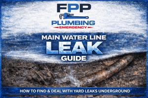 main water line leak in yard copper pipe underground