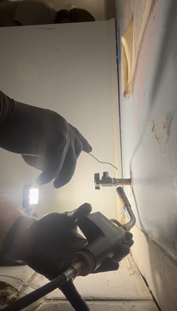 soldering angle stop valve repair